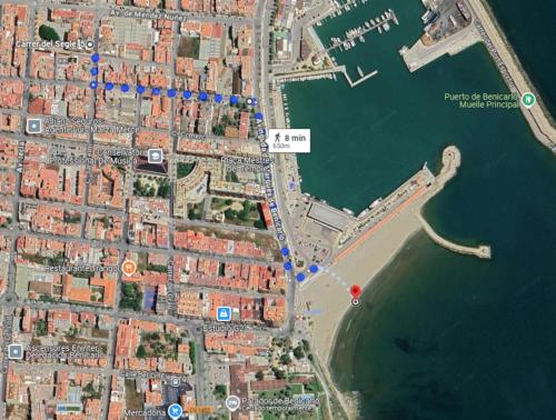 En generel havudsigt eller havudsigten taget fra lejligheden