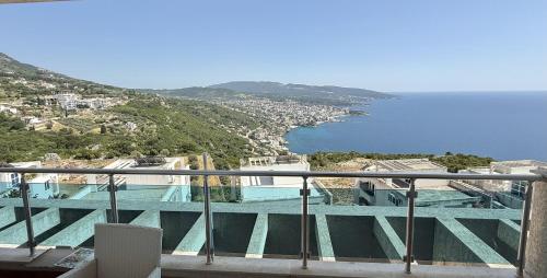 a view of the ocean from a balcony of a building at VISTA Kalamper MONTENEGRO in Dobra Voda