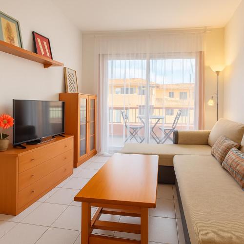 Alquilaencanarias-Medano Galte, terrace and beach