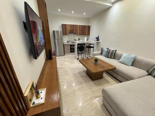 Η κουζίνα ή μικρή κουζίνα στο Beautiful apartment with a terrace