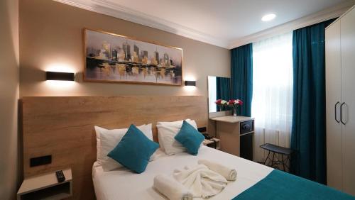 Katil atau katil-katil dalam bilik di The Marist Hotel Kadikoy