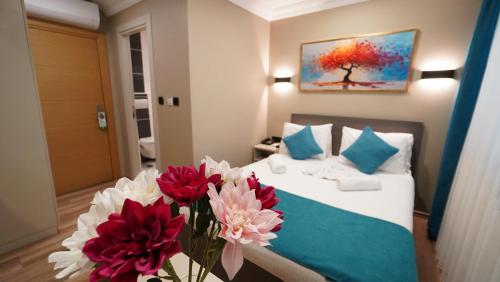 Katil atau katil-katil dalam bilik di The Marist Hotel Kadikoy