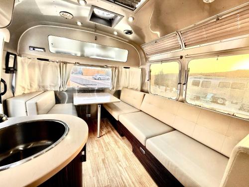 a train room with a sink and a sink at Airstream Canyon in Orderville