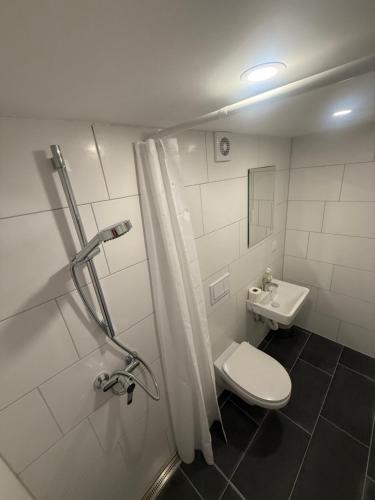 Koupelna v ubytování Gasthaus Tisis