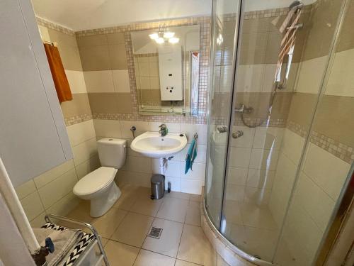 Koupelna v ubytování Csipke Apartman