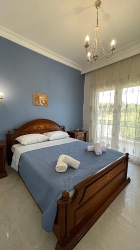 Кровать или кровати в номере Villa Pelagia