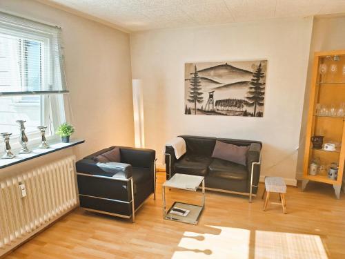 Ruang duduk di Chalet an der Bode - 2 Zi Fewo zentral am Marktplatz