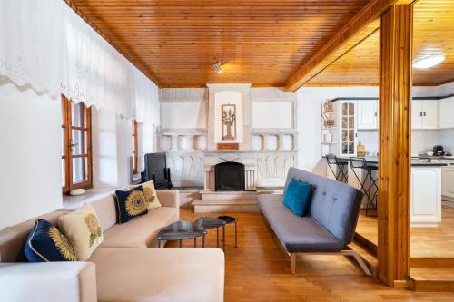 Posezení v ubytování Rustic Villa Thassos