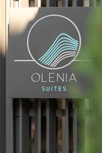 a close up of a clenaria logo on a building at Olenia Suites in Neos Marmaras