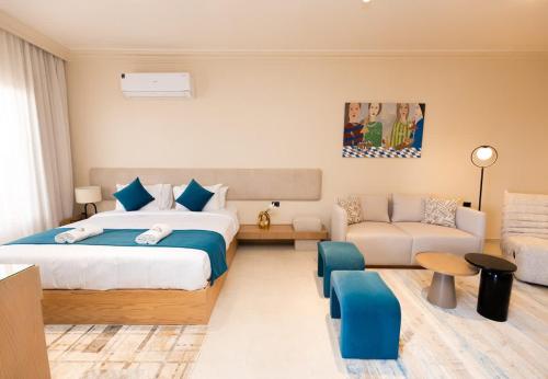 Cama o camas de una habitación en Luxury Modern Studio Ensuite By Beithady