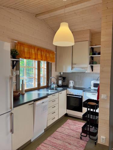 Kuchyň nebo kuchyňský kout v ubytování Riekonsoppi, two bedroom private cabin