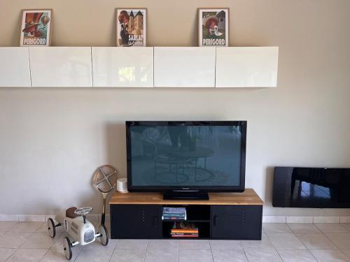 TV a/nebo společenská místnost v ubytování La colline paradis de Josephine