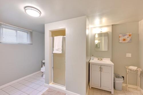 a bathroom with a sink and a toilet at Family-Friendly Yakima Escape with Yard and Pool! in Yakima