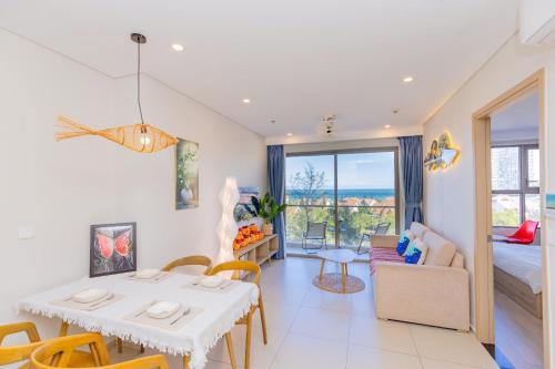 Χώρος καθιστικού στο The Song Vung Tau Condotel - Linhhomestay