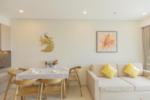 Χώρος καθιστικού στο The Song Vung Tau Condotel - Linhhomestay