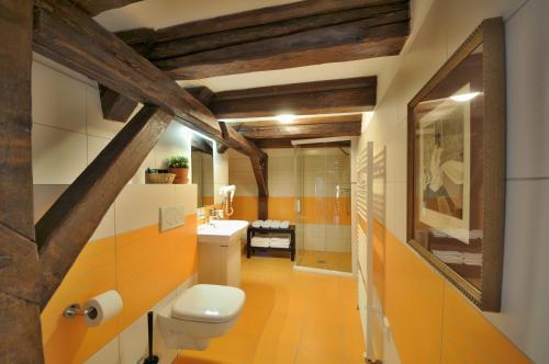 Koupelna v ubytování Latrán 43 apartments