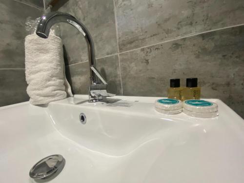 Koupelna v ubytování Rosse Hotel