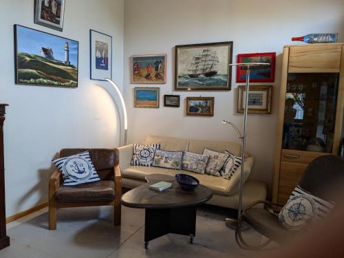 Χώρος καθιστικού στο Ferienhaus Godetied