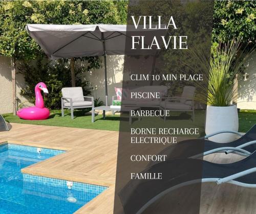 VILLA FLAVIE- Luxueuse - Confort Jardin Barcecue Borne Recharge Electrique 10min PLAGE- FAMILLE-PISCINE-TOP PROS SERVICES Conciergerie