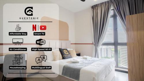 Postel nebo postele na pokoji v ubytování NeuSuite Cozy Studio by GUESTONIC