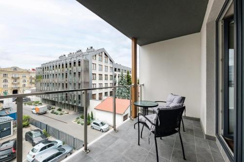 Μπαλκόνι ή βεράντα στο Aparthotel Plac Litewski Premium