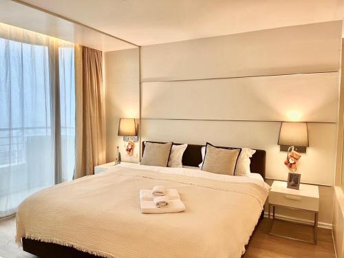 Ένα ή περισσότερα κρεβάτια σε δωμάτιο στο Sathorn Prime Residence 1BR #Bangkok
