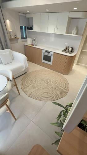 Kuchyň nebo kuchyňský kout v ubytování Sant rooms by BRAD Santorini Resort