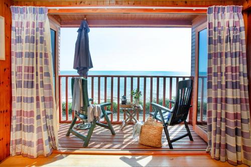 Balkoni atau teres di Wagtail Chalet