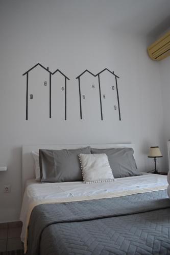 Katil atau katil-katil dalam bilik di Marieta's Cycladic Home