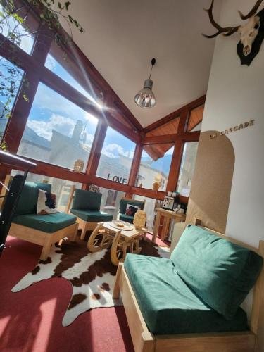Χώρος καθιστικού στο Auberge La Cascade