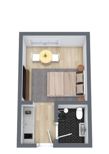a drawing of a floor plan of a room at Perfect Couples Retreat in Urban Area in Copenhagen