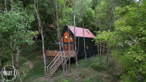 Landskap semula jadi dekat dengan rumah percutian