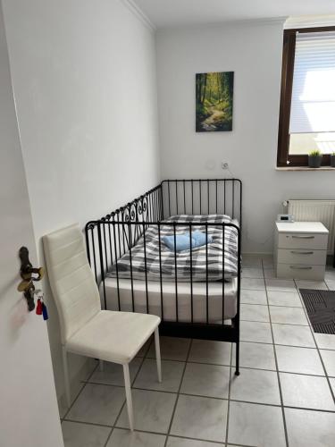 Postel nebo postele na pokoji v ubytování Monteurzimmer