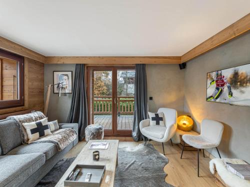 Duplex lumineux à Megève, proche télécabine du Jaillet, 2 chambres en suite, parking, casier à ski - FR-1-569-77