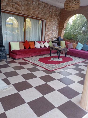 Posezení v ubytování Villa Jenane Rabia