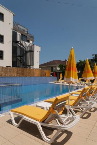 Πισίνα στο ή κοντά στο Kerpe Askoroz Otel