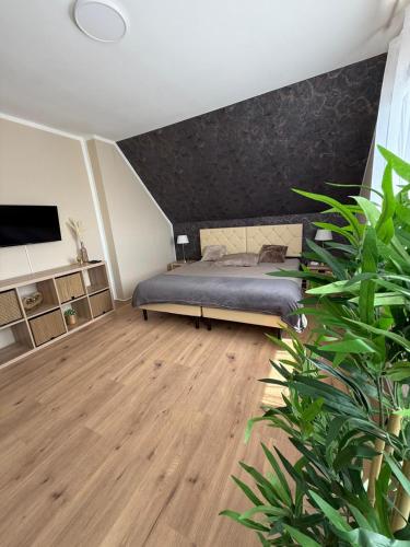 Ένα ή περισσότερα κρεβάτια σε δωμάτιο στο Appartement 1 - Einzimmerwohnung mit Küche und Bad