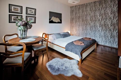 Katil atau katil-katil dalam bilik di Apartment w Czeladzi, Śląskie