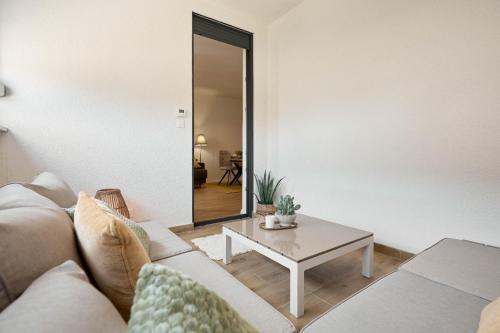 Χώρος καθιστικού στο Aiport green apartman A1