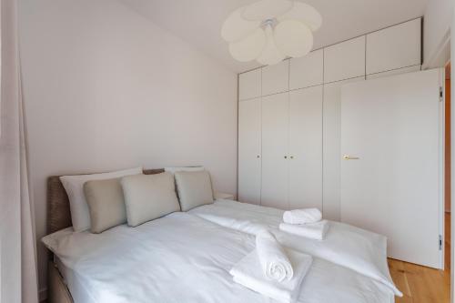 Katil atau katil-katil dalam bilik di Apartament Przy Plaży 313 by Perłowa Przystań Rent