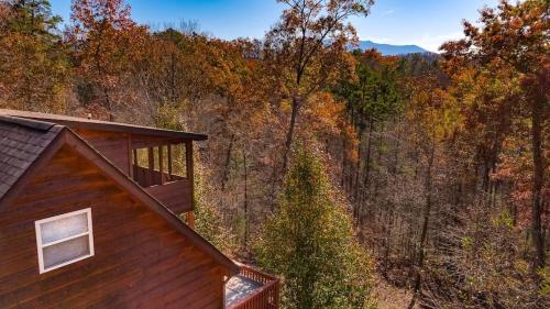 a house in the middle of a forest at Serenity By Avada Properties in Sevierville