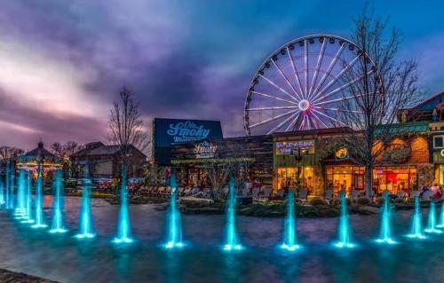a ferris wheel in front of a amusement park at Serenity By Avada Properties in Sevierville