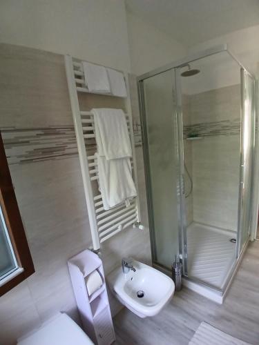 Koupelna v ubytování Casa ai due Ulivi