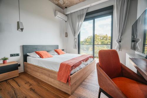 Ένα ή περισσότερα κρεβάτια σε δωμάτιο στο villa-PERLE