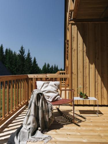 Balkón nebo terasa v ubytování Die neue Weizerhütte
