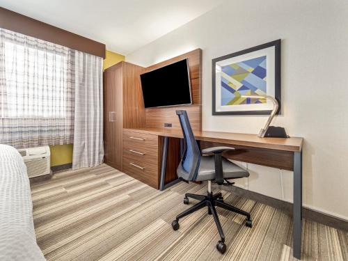 Телевизор и/или развлекательный центр в Holiday Inn Express & Suites Medicine Hat by IHG