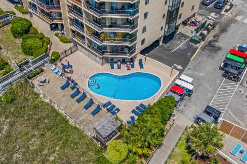 an overhead view of a swimming pool in a city at The Summit #9E - Oceanfront in Myrtle Beach