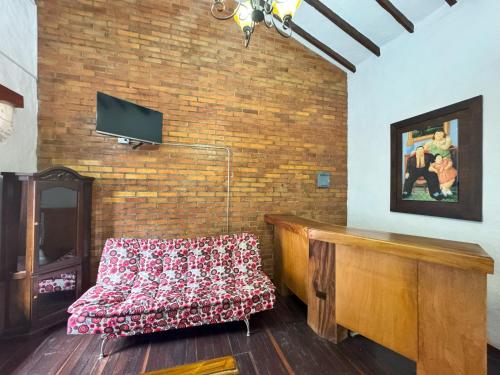 Casa Hotel Don Efraにあるベッド