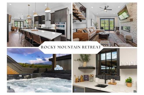 a collage of photos of a kitchen and a house at Rocky Mountain Retreat in Winter Park
