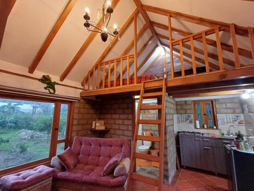 Posezení v ubytování Cabaña Minimalista Villa Clarita